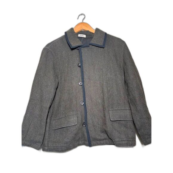 Issey Miyake Plantation Jacket Size Medium Brown Green Wool Lagenlook Luxury ECO - Picture 1 of 8